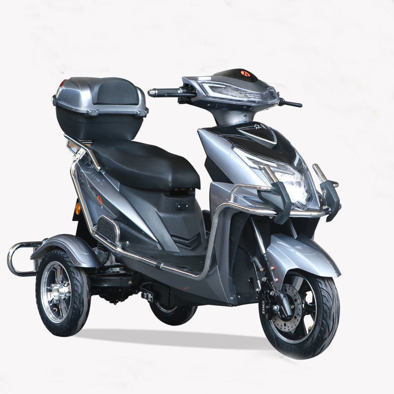 Electric scooter tricycle three wheel low speed safty with seats for adults with multipurpose handlebar and differential moto