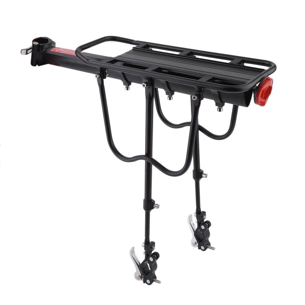 Black Alloy Bicycle Seat Post Frame Holder Rear Cargo Rack