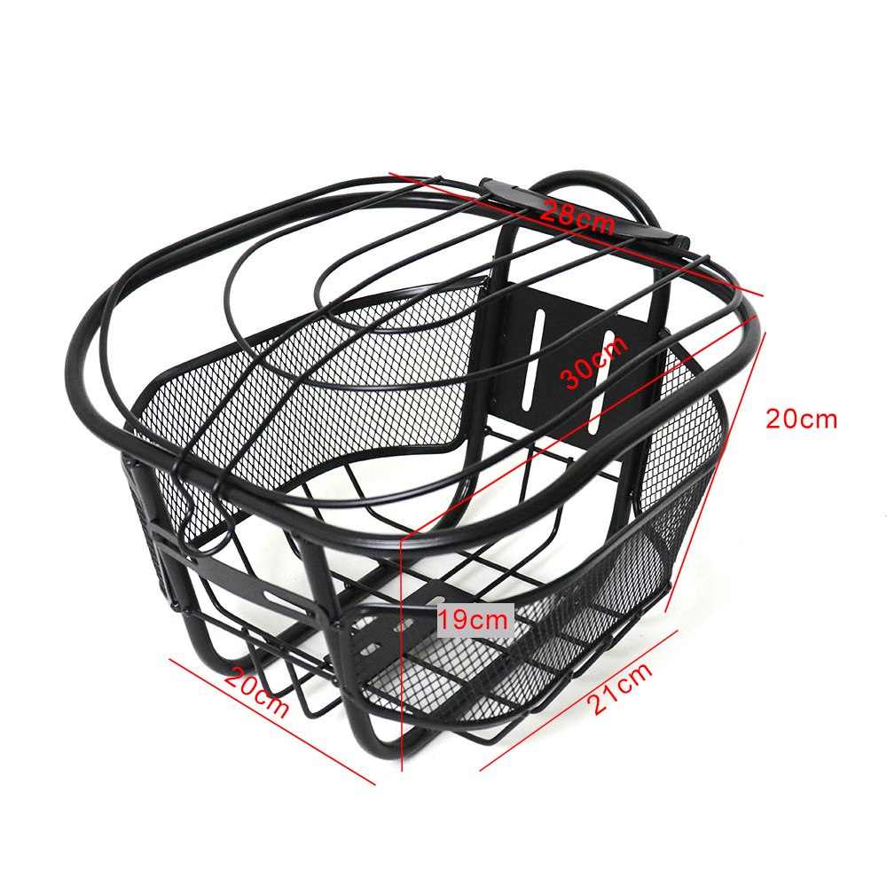 The front basket of electric bicycle with cover can accommodate small pets