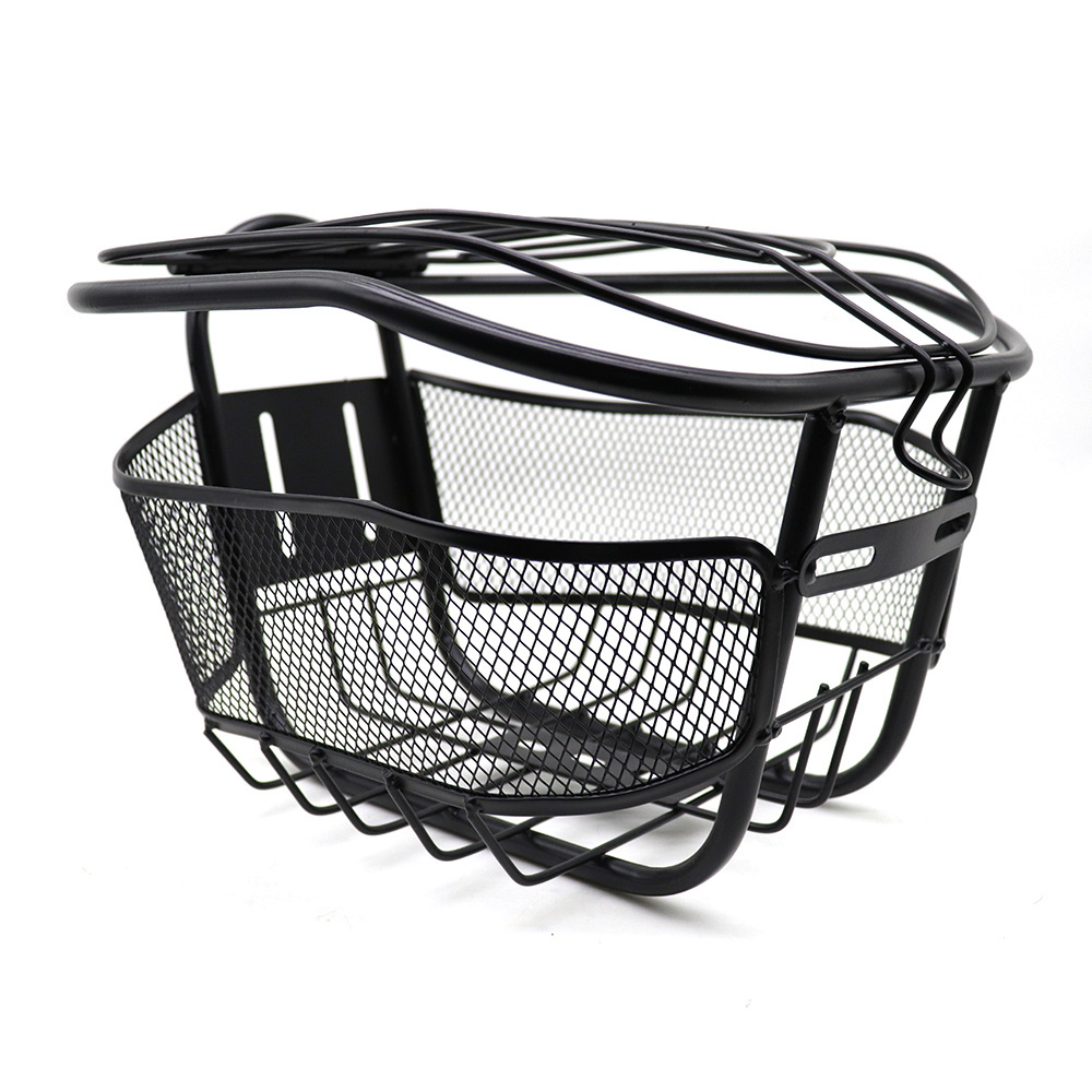 The front basket of electric bicycle with cover can accommodate small pets