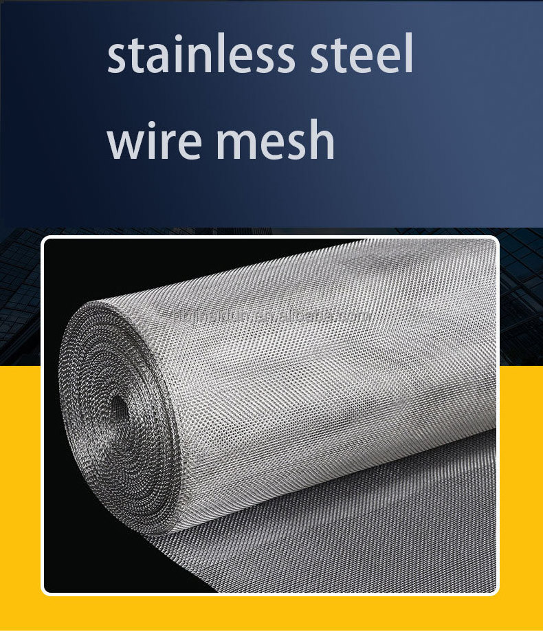 20 30 40 50 100 200 300 500 Micron Plain Screen Woven Mesh Cloth 304 316 316L Stainless Steel Wire Mesh