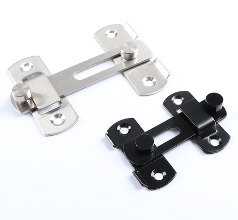 Custom Multifunctional Stainless Steel Door Buckle Black White Lock L-Shaped 90-Degree Right-Angle Fixed Triangle Iron Bracket