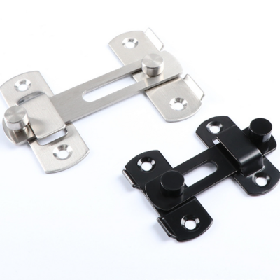 Custom Multifunctional Stainless Steel Door Buckle Black White Lock L-Shaped 90-Degree Right-Angle Fixed Triangle Iron Bracket