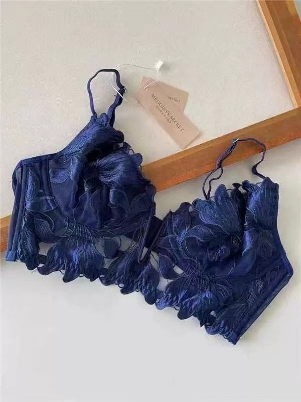 Best Selling Wholesale See Through Lace Mesh Bra Panty Set For Girls Mature Lace Lingerie Sheer Women's Underwear