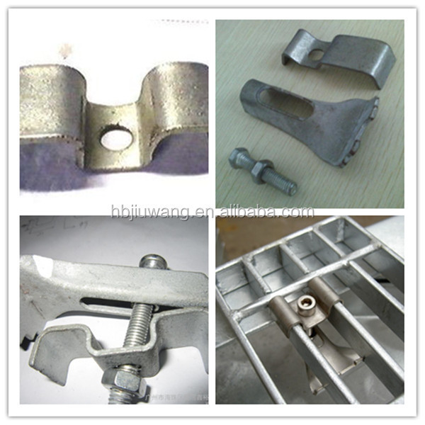 Hebei Anping Jiuwang ISO 9001 carbon steel galvanized grating clamp