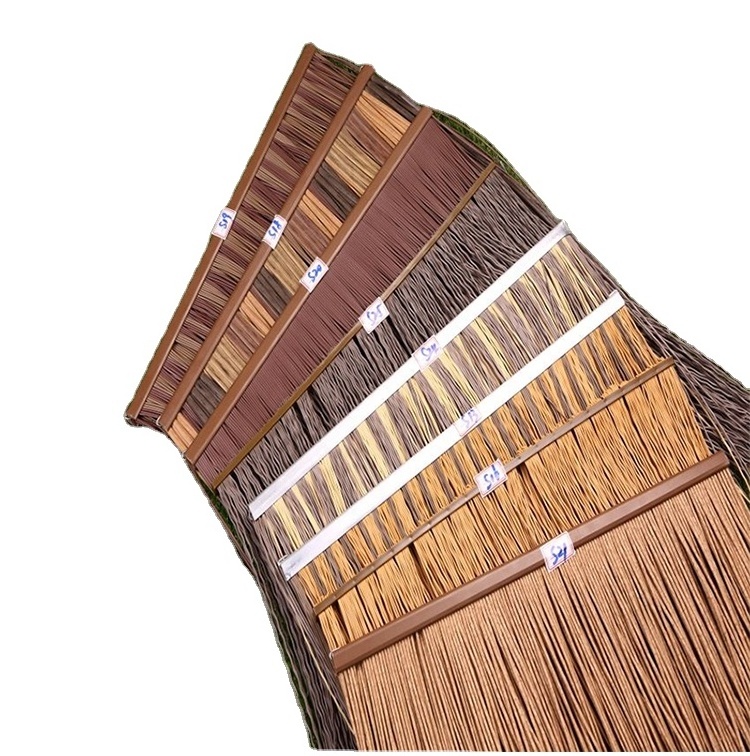 Eco-friendly Weather proof synthetic reed thatch roof tile bali artificial thatch umbrella