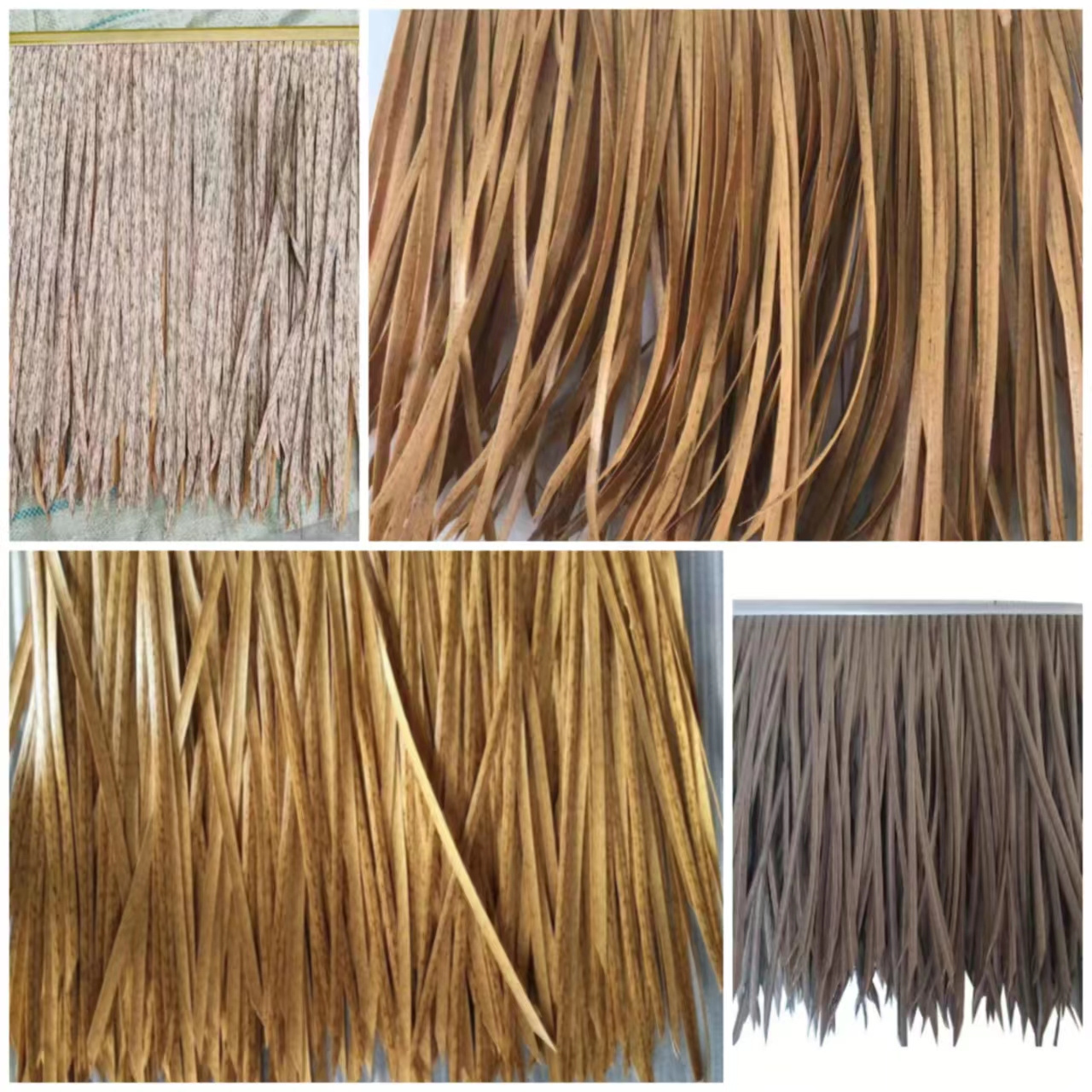 JJC thatched roof gazebo synthetic palm thatch fire proof thatch tiki hut palm leaves roof tiles reed palapas price