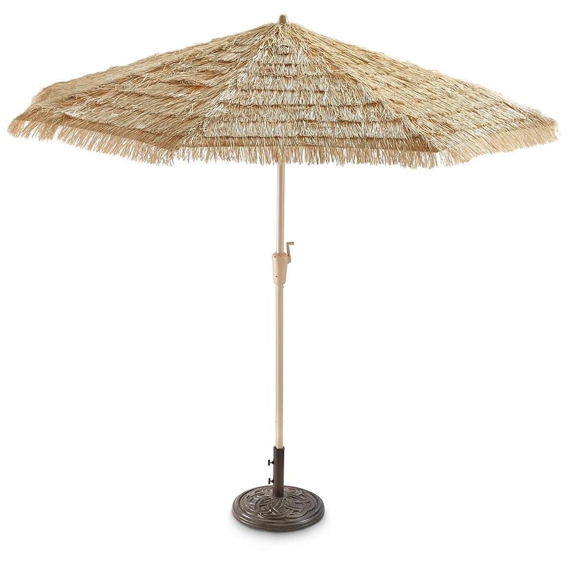 Tropical Palm Leaf umbrella - Thatched Patio umbrella with Cover - Seagrass umbrellas