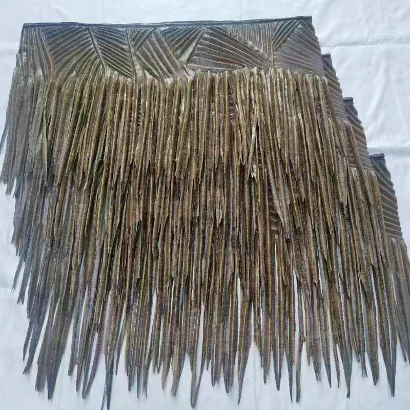 JJC thatched roof gazebo synthetic palm thatch fire proof thatch tiki hut palm leaves for palapas