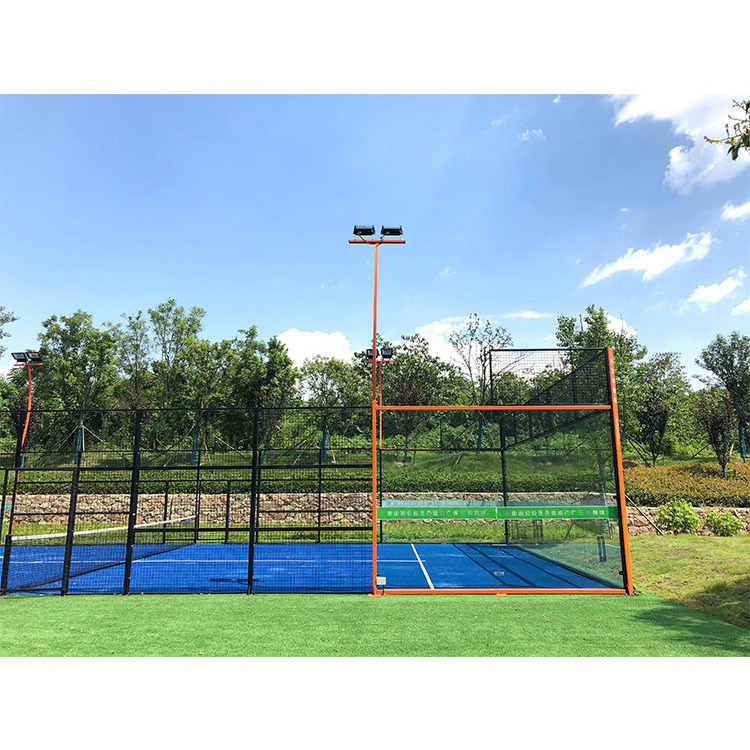 Low cost install artificial grass tennis court panoram paddle court sport world padel tennis court with roof