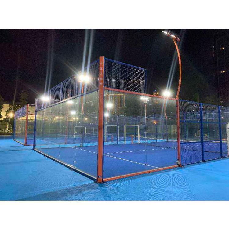 Recyclable panoramic paddle court floor windscreen padel tennis court cover tent paddle tennis court