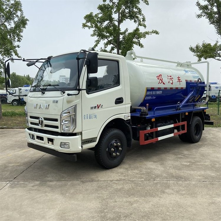 Manual single cab Toilet sewer suction truck Vacuum Sewage Suction Septic Tanker Truck