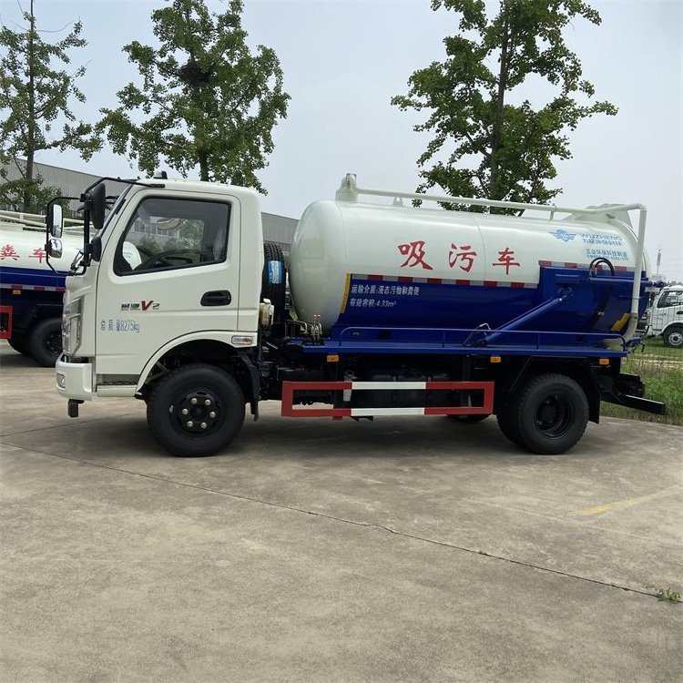 Manual single cab Toilet sewer suction truck Vacuum Sewage Suction Septic Tanker Truck