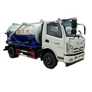 Manual single cab Toilet sewer suction truck Vacuum Sewage Suction Septic Tanker Truck