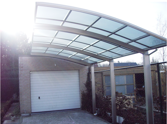 waterproof car port  aluminium door japanese single slope carport