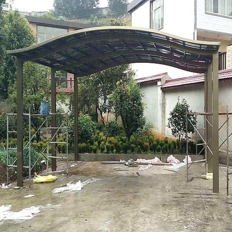 polycarbonate aluminum carport with arched roof/Solid PC Car Shelter