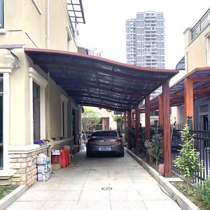 Custom Made Aluminum Frame Outdoor Carport Canopy Arc Polycarbonate Roof Car Garage Shelter