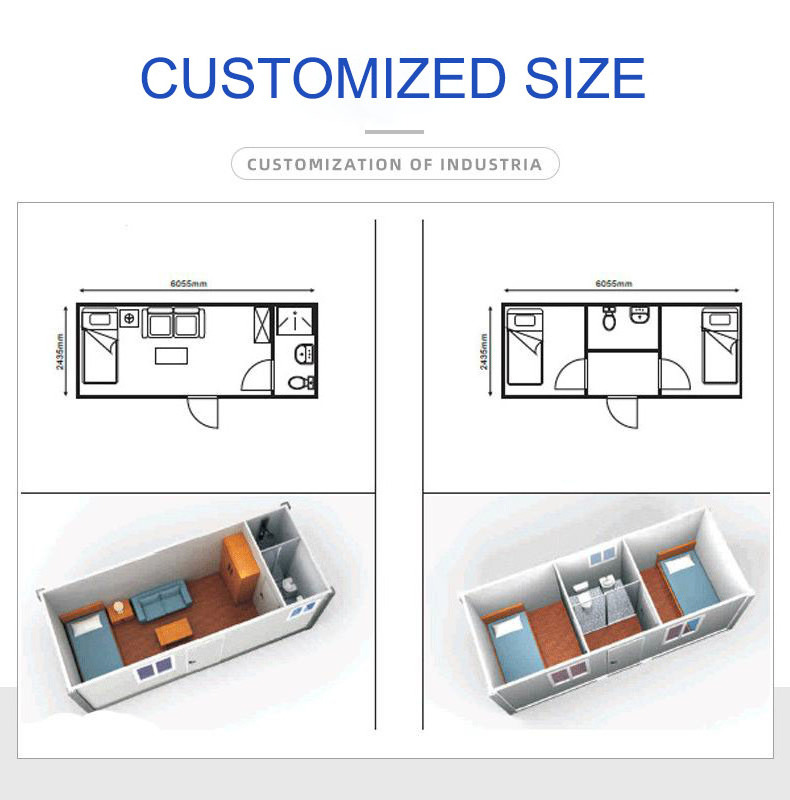 container House Expandable Mobile Shipping Container Building House 20ft Container Low Cost Flat Pack Portable Toilets Cabin