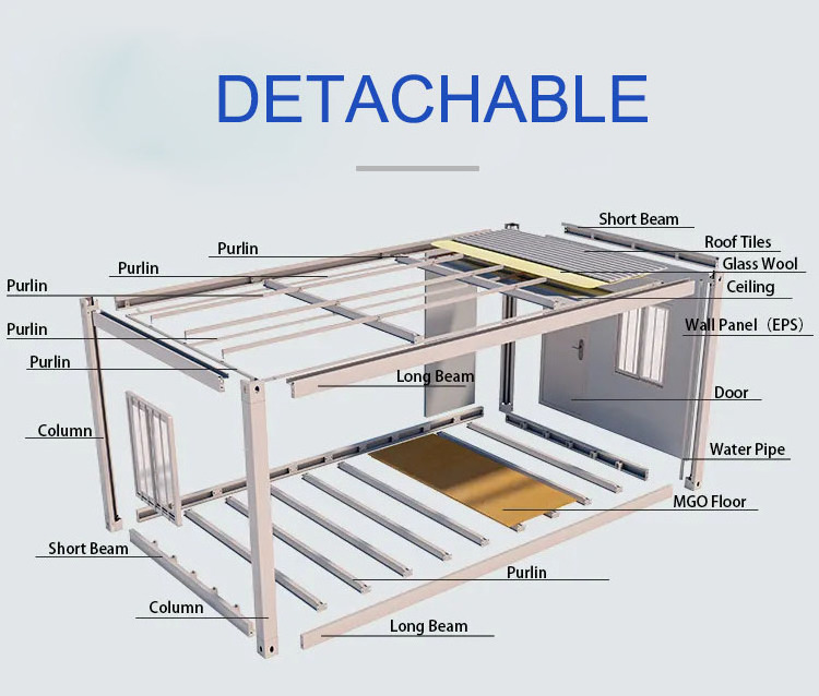 container House Expandable Mobile Shipping Container Building House 20ft Container Low Cost Flat Pack Portable Toilets Cabin