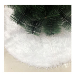 Beautiful Christmas Tree Skirt - Blanket of Thick White Snow - 48" Wide & Lined fluffy and festive faux fur tree skirt