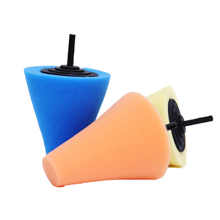 Hot selling automobile cleaning and and polishing cone detail polishing cone sponge polishing tool germany foam 5pcs