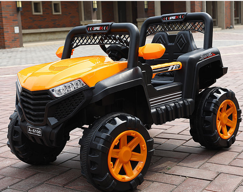 The latest 12V remote control electric children's four-wheeler cruiser four-wheel drive can sit on the off-road stroller