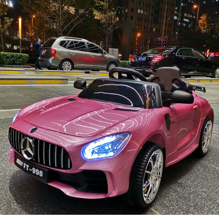 Children electric car with remote control four-wheel car toy car can sit Benz baby buggy