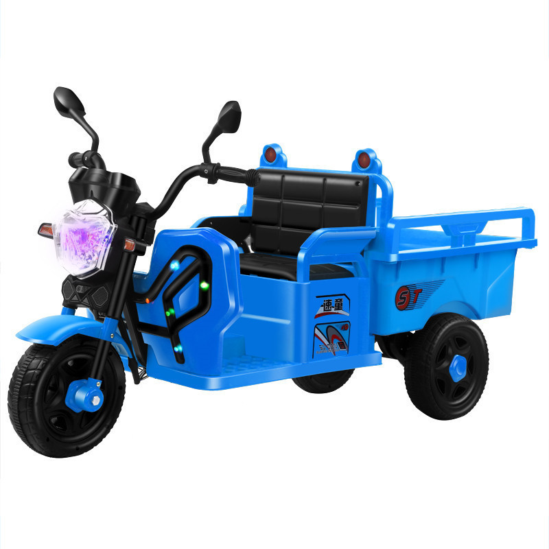 Electric tricycles for early education children can sit on two-man tractor buggy with bucket