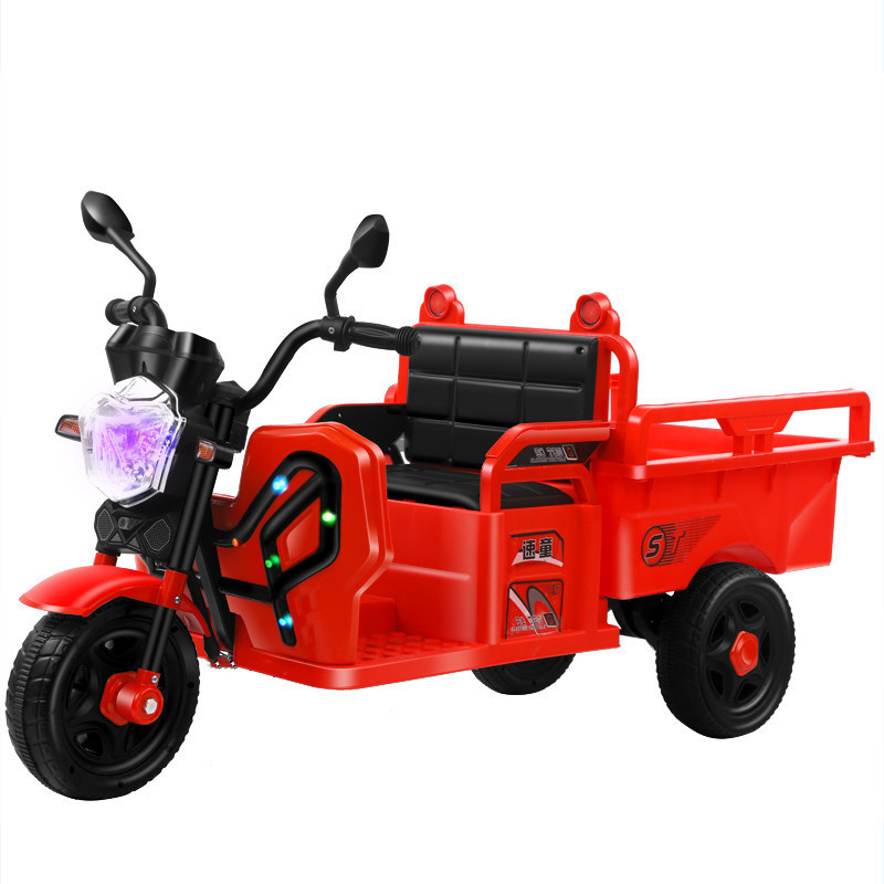 Electric tricycles for early education children can sit on two-man tractor buggy with bucket