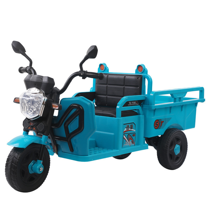 Electric tricycles for early education children can sit on two-man tractor buggy with bucket