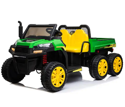 New design big kids electric tractor 24v battery power 2 seats six wheel ride on car for children to drive