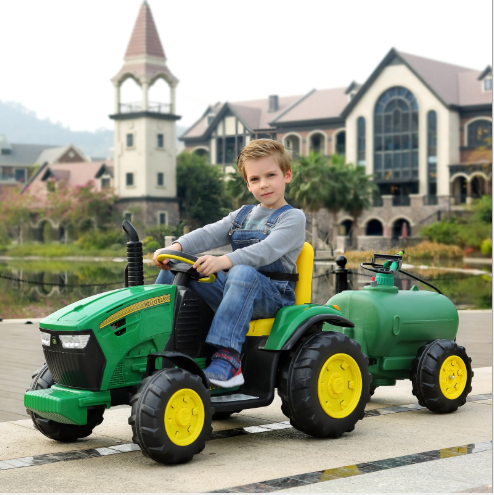 New  design best-selling children's sprinkler electric tractor ride on car baby electric tractor