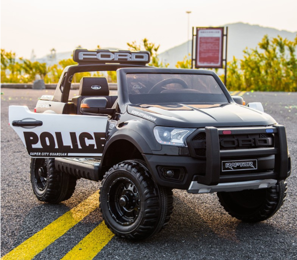 FUN POLICE Ride On Car For Kids Ranger Raptor Licensed Ford double seat Electric kids toy