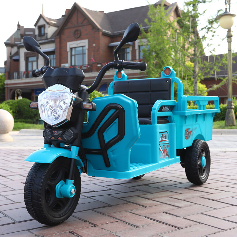 Electric tricycles for early education children can sit on two-man tractor buggy with bucket