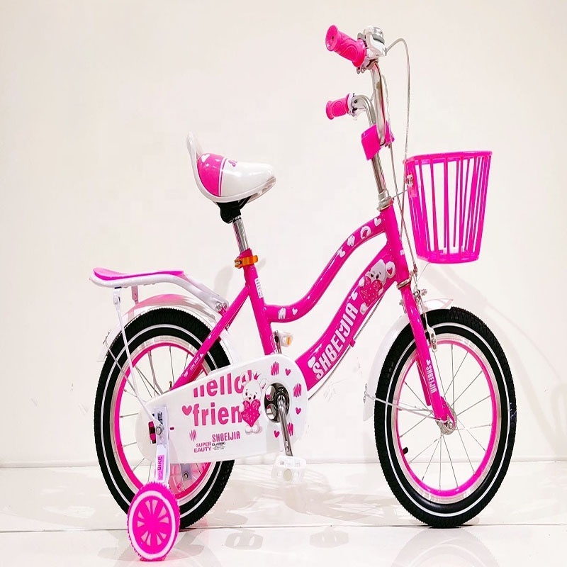 12 Inch Girl Kids Bike Pink and Blue Kids Bicycle with Caliper Break and Training Wheels for Girl Children Cycle