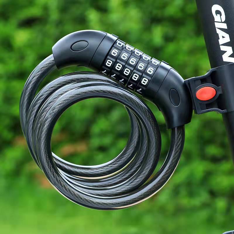 Super Quality Five Digit Password Lock Bike Chain Lock With Key Padlock