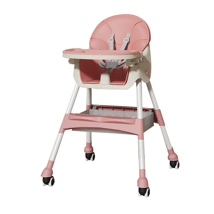 2023 Kids Baby Swing Rocking High Chairs Feeding Highchair Adjustable Safety Dining Chairs