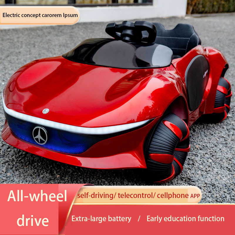 Pink latest version electric car Children's car Children's toy car can be controlled by mobile phone with remote control