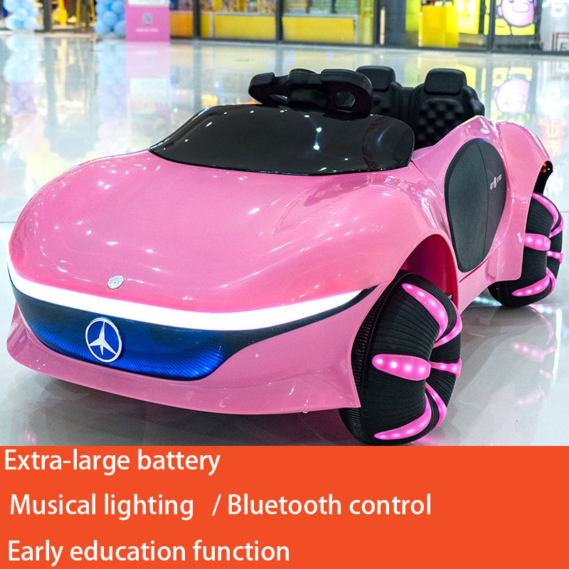 Pink latest version electric car Children's car Children's toy car can be controlled by mobile phone with remote control