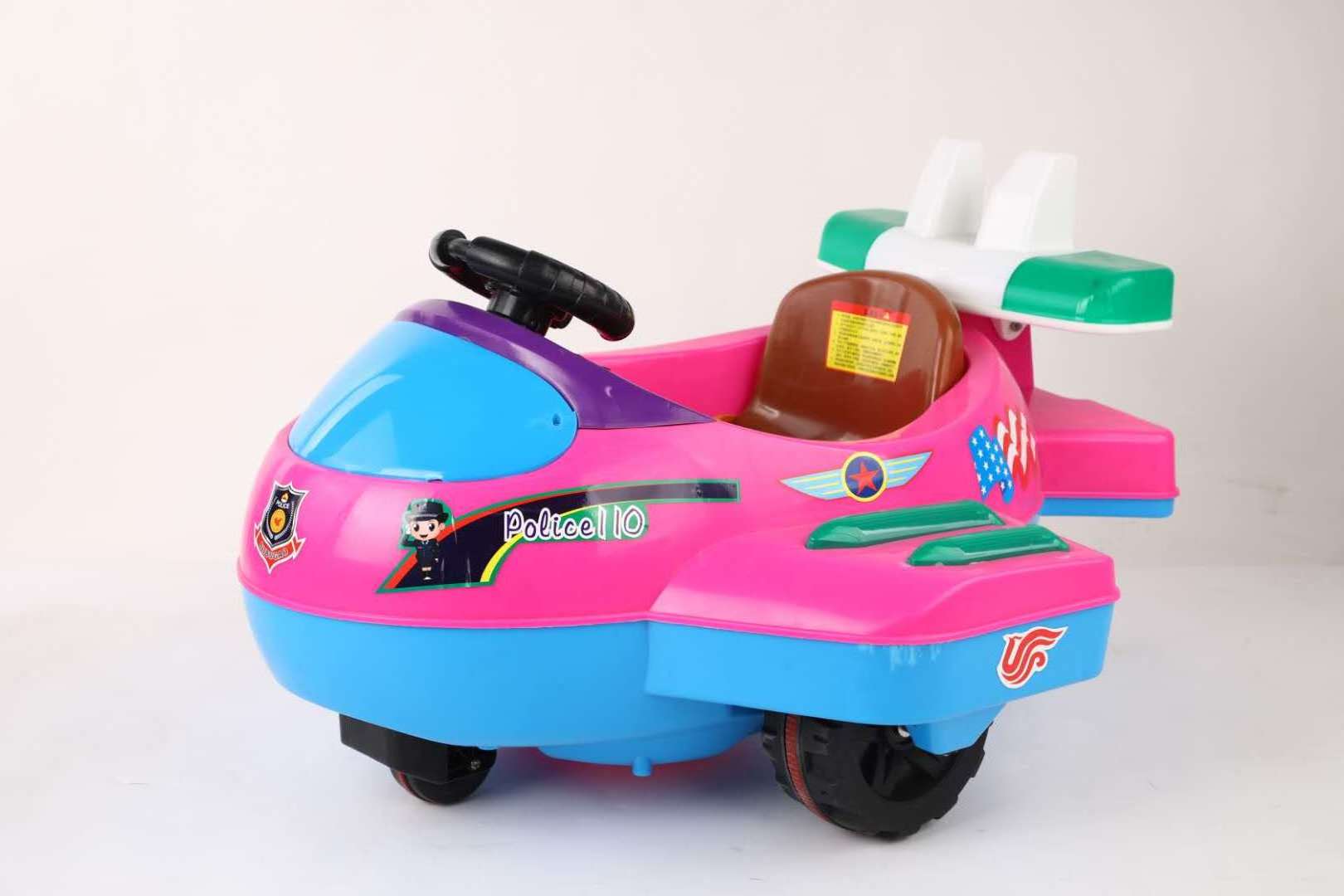 children car in airplane shape ride on car