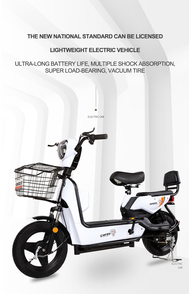 China New Type Electric Scooter 2 Seater 48v 350w Electric City Bike Ev Bike E Cycle Electric Bicycle Without Battery