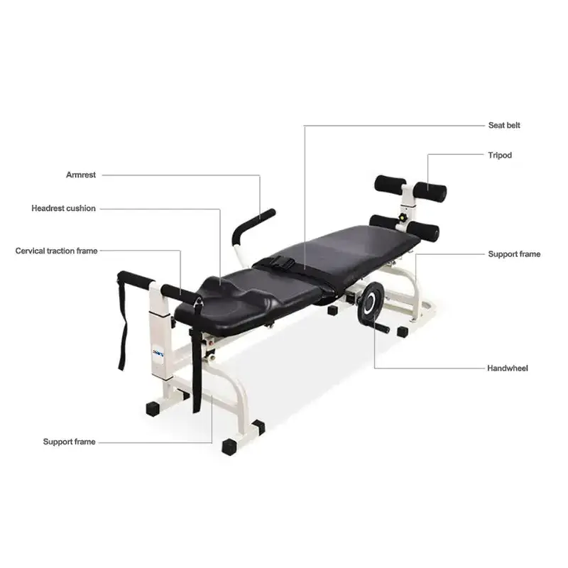 physiotherapy equipment cervical and lumbar multifunctional traction bed