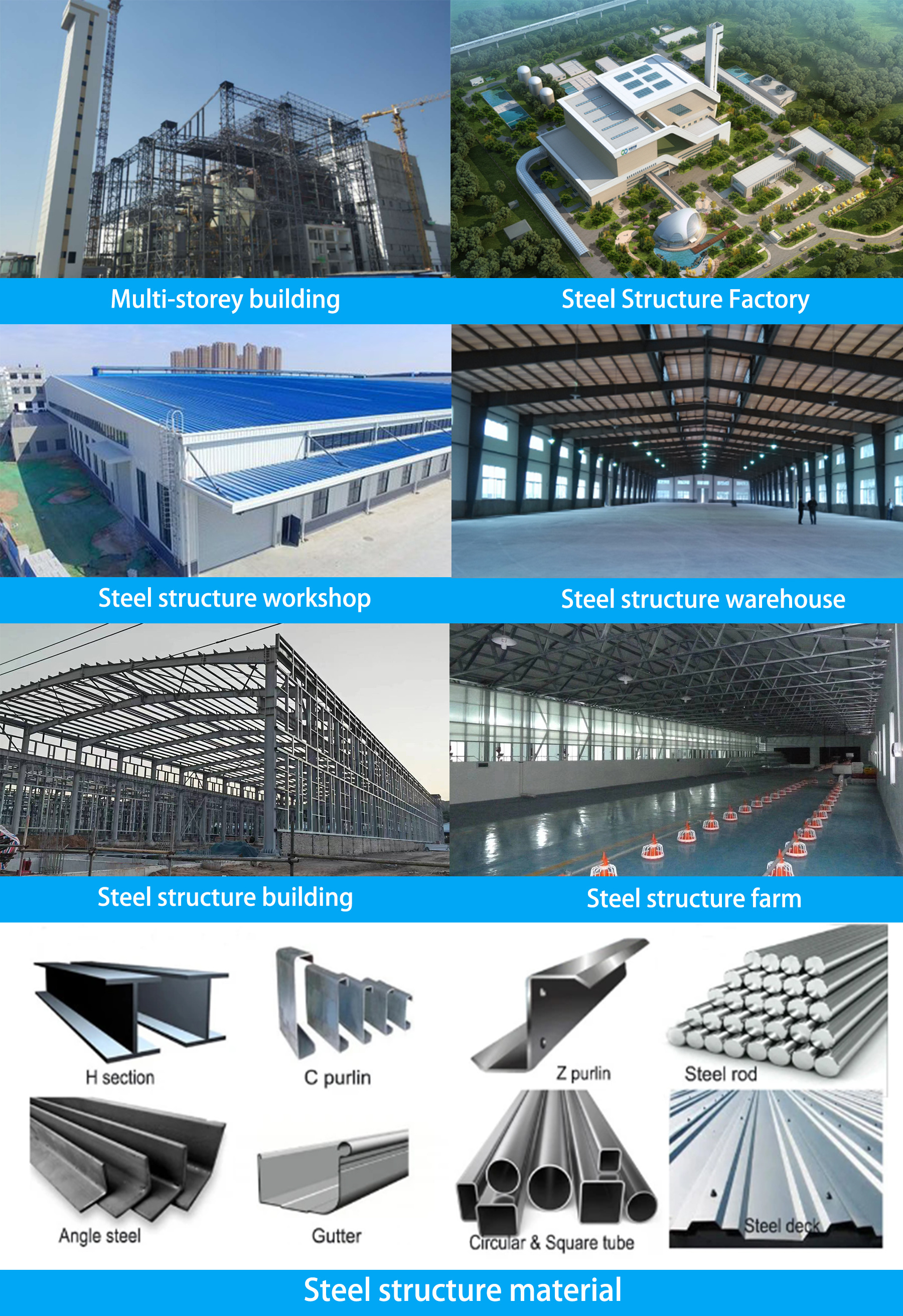 Prefab Warehouse Steel Structure Workshop Industrial Steel Structure Warehouse