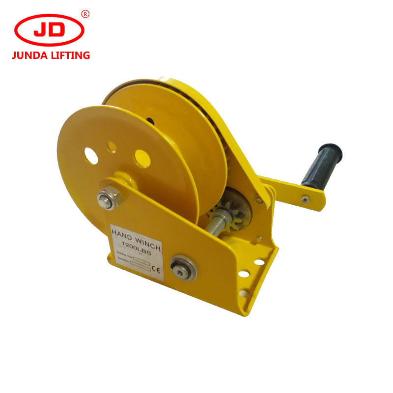 Durable small wire rope manual hand winch 3 ton