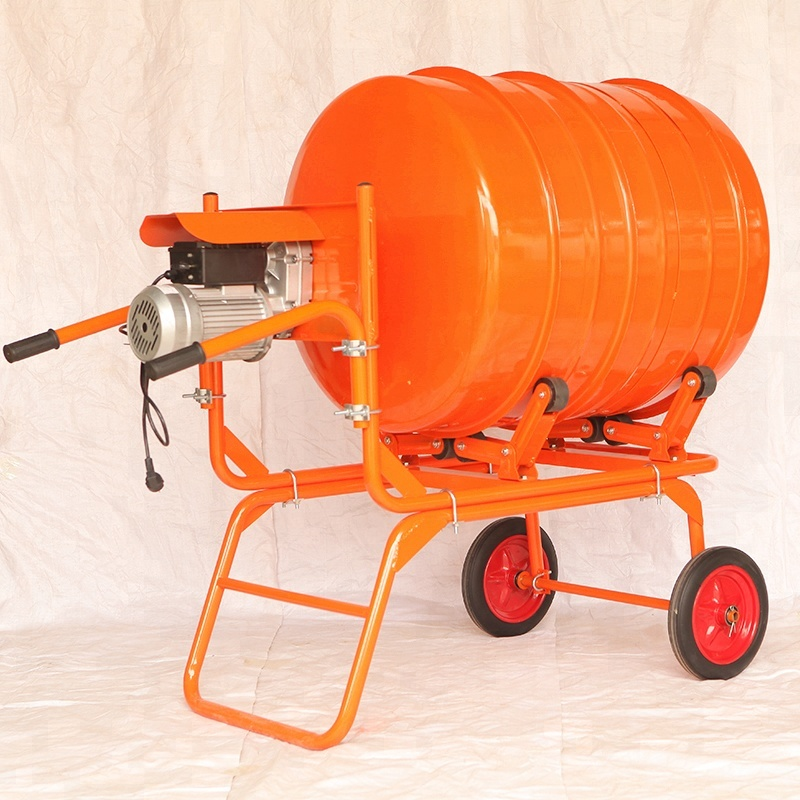 Mini Max Professional Manufacture Portable Concrete Mixer Yellow Unique Marketing Steel Motor Power Building Charging Food Sales