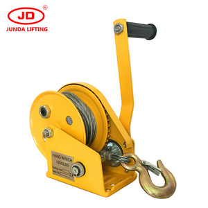 Durable small wire rope manual hand winch 3 ton