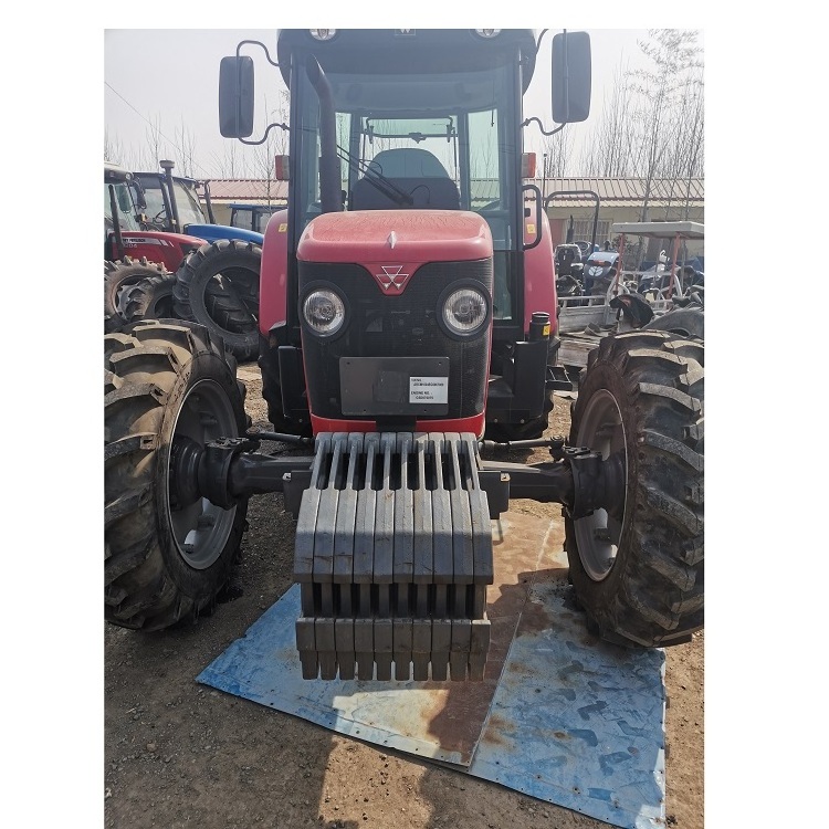 Used farm tractor massey ferguson 100hp with cab MF 4x4 tractors with front loader and backhoe