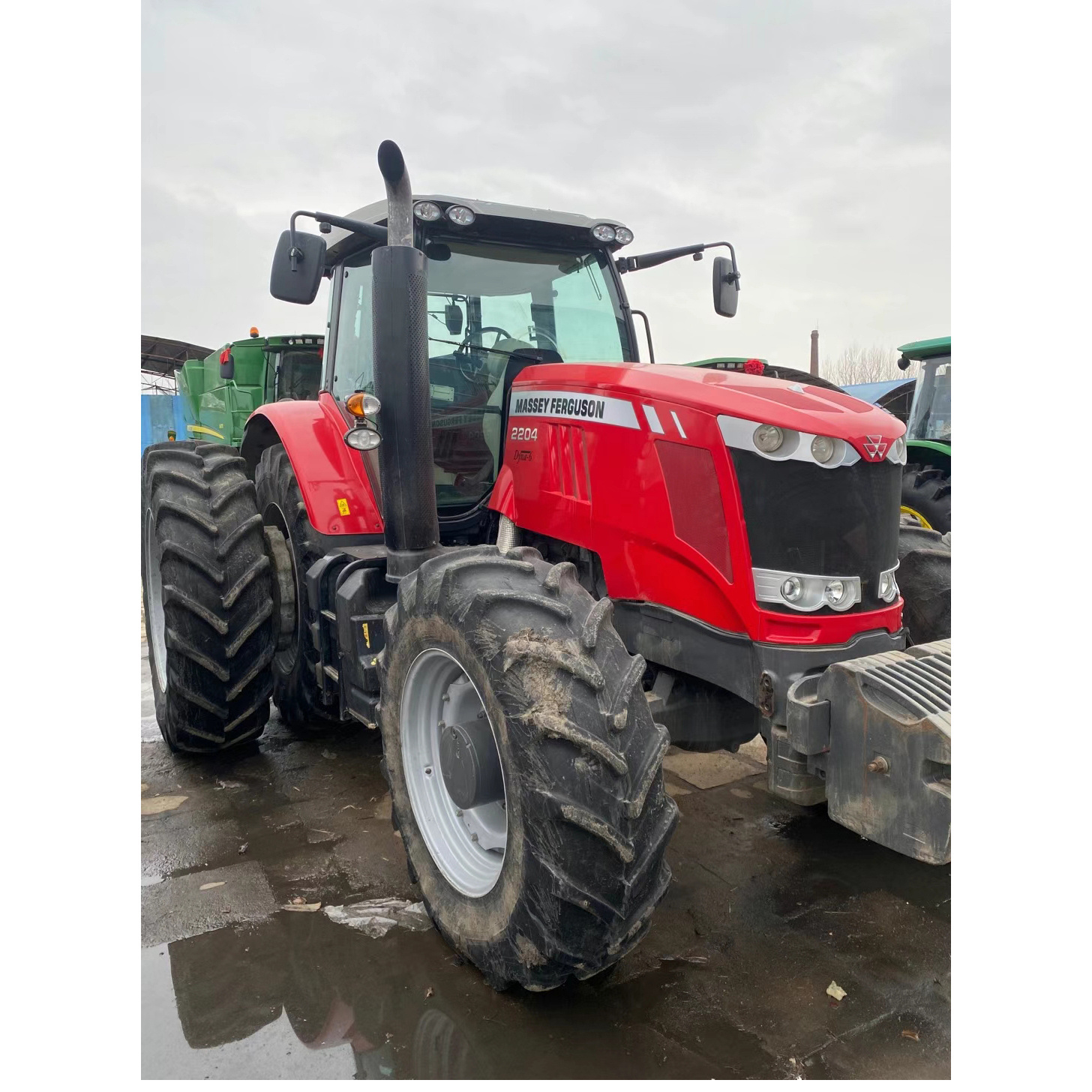 Used farm tractor massey ferguson 100hp with cab MF 4x4 tractors with front loader and backhoe