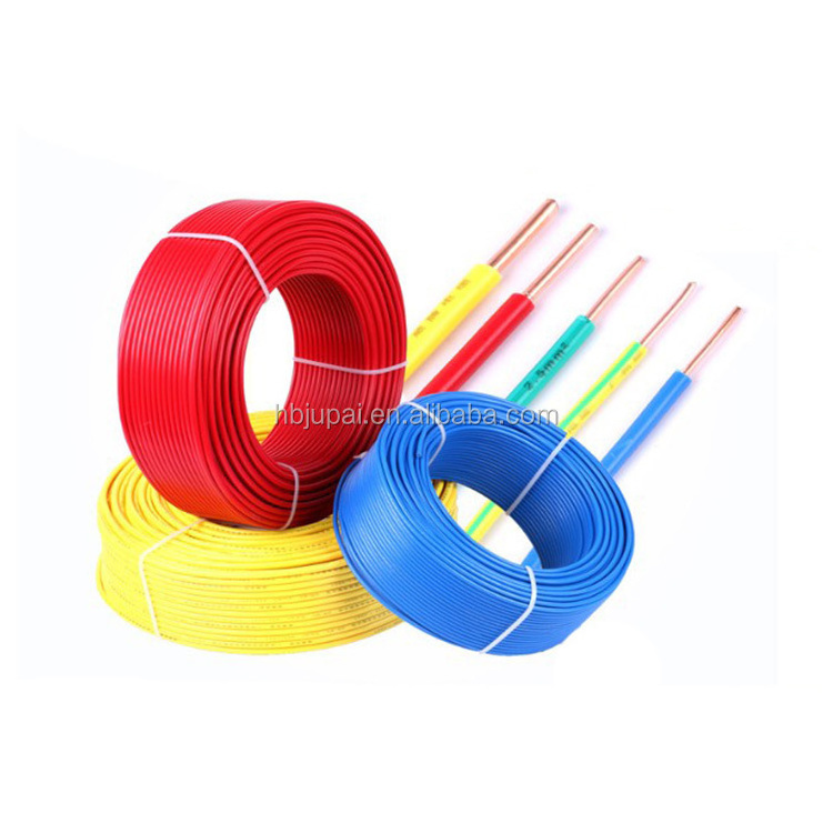 Jupai bv single core copper solid 15 awg electrical house wire 1.5mm bv electrical wire and cable