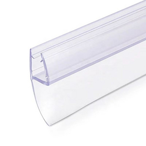 Bathroom Waterproof Edge Glass Plastic Rubber Guard Clear Plastic Shower Door Seal Strip